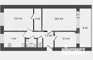 3-к квартира, вторичка, 67м2, 6/9 этаж