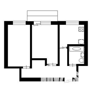 2-к квартира, вторичка, 43м2, 3/3 этаж