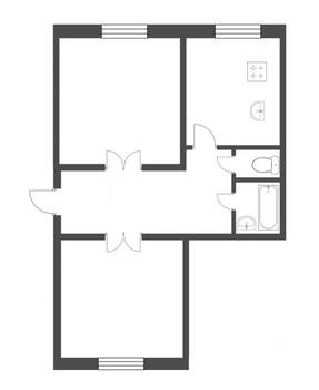 2-к квартира, вторичка, 57м2, 3/4 этаж