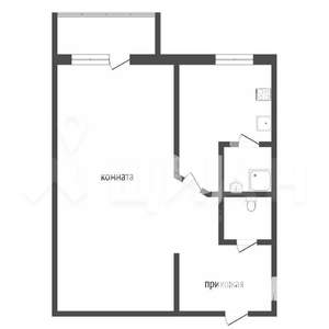 1-к квартира, вторичка, 33м2, 4/5 этаж