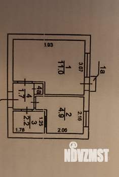 1-к квартира, вторичка, 20м2, 5/9 этаж