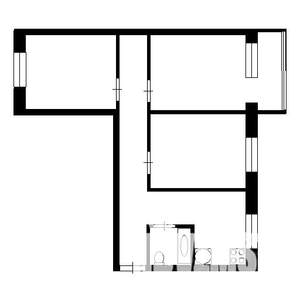 3-к квартира, вторичка, 64м2, 3/5 этаж